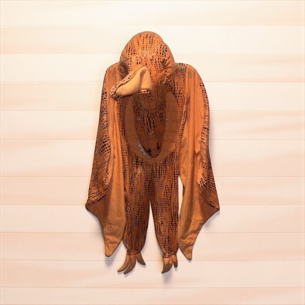Pottery Barn Kids Pterodactyl Light Up Dinosaur Halloween Costume Size 4-6 Orang